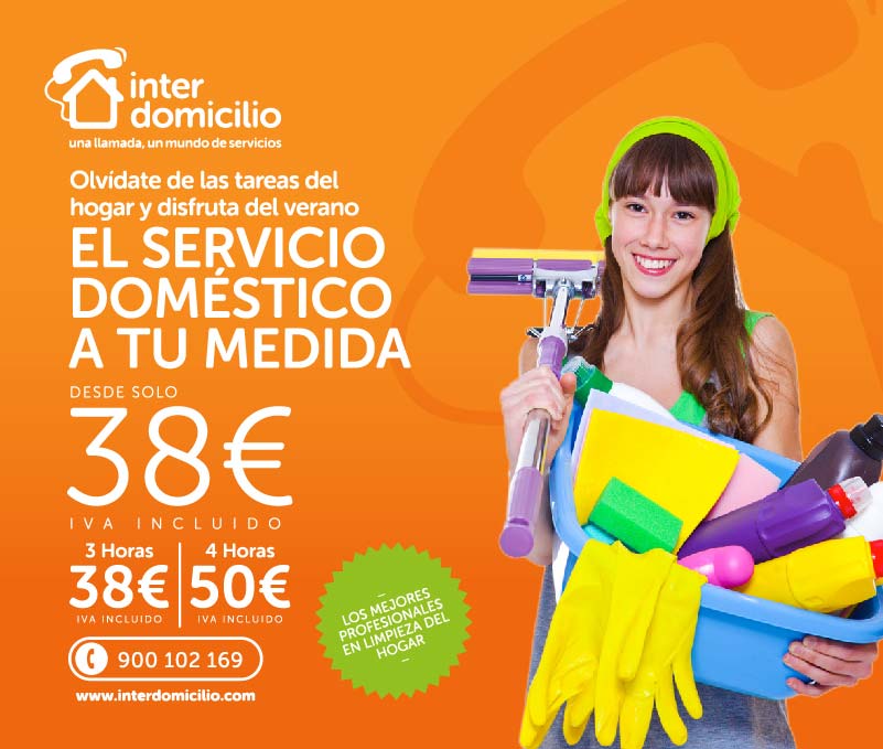 Promoción Julio Servicio doméstico a tu medida Interdomicilio