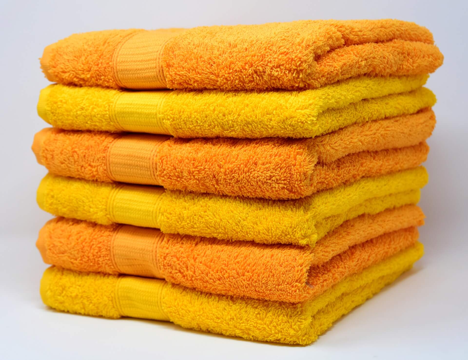 toallas de baño naranjas suaves