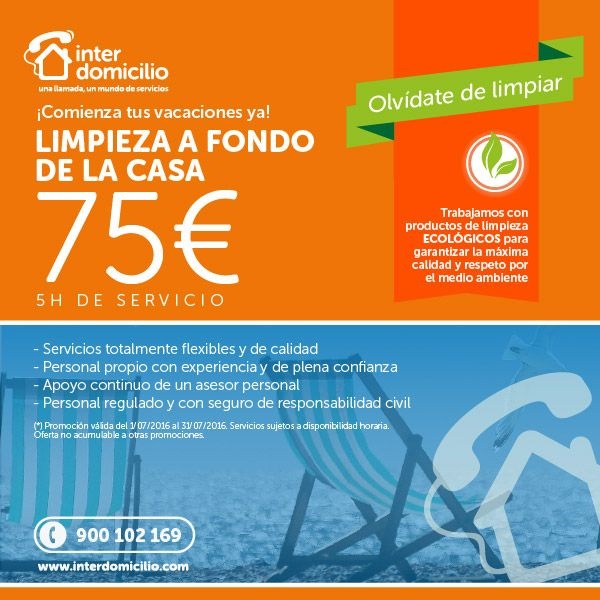 Limpieza a fondo de la casa por 75€ - Interdomicilio