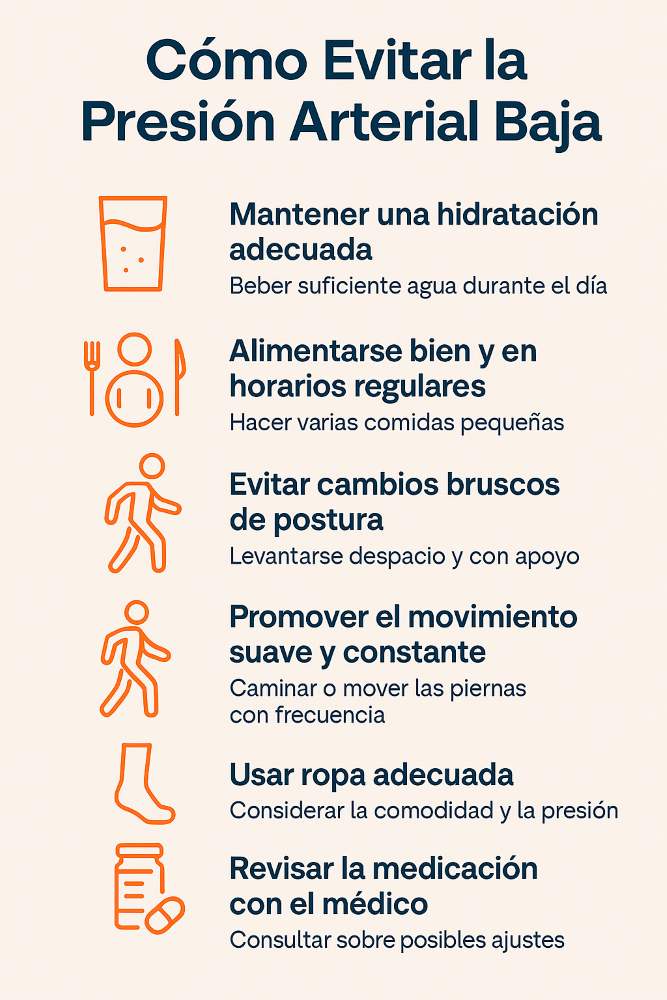 Evitar la presión arterial baja