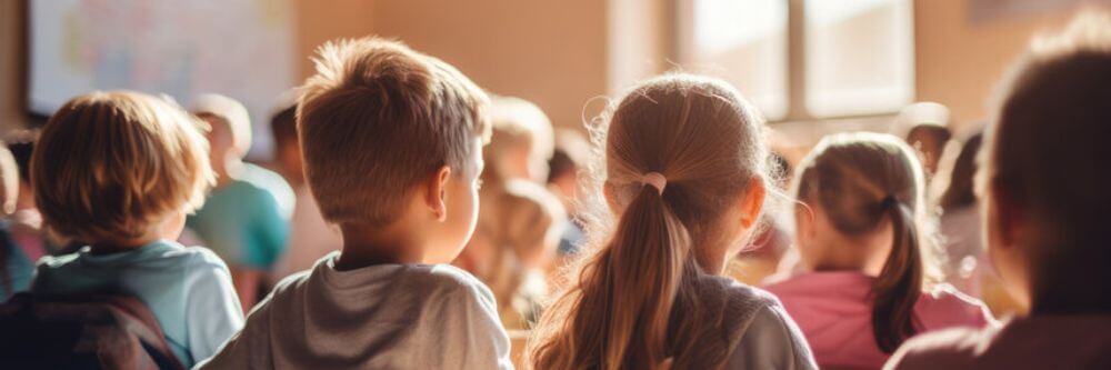 Niños pequeños en clase