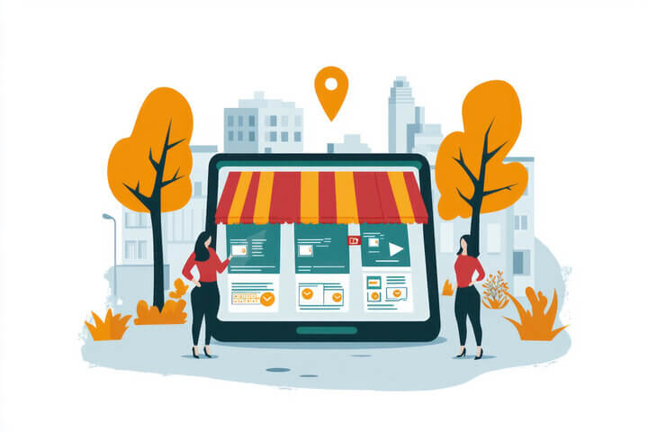 Ilustración de marketing local